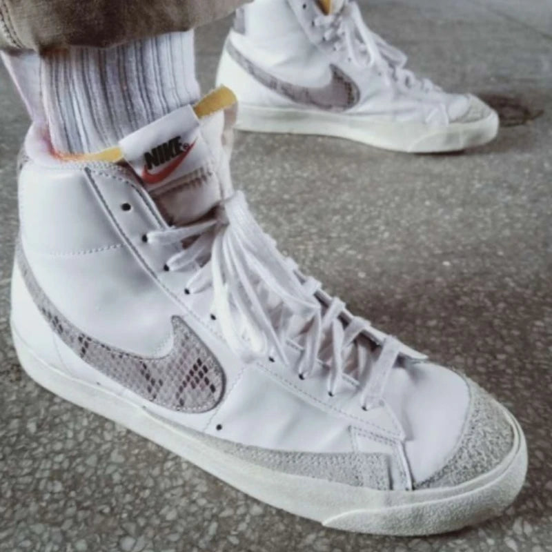Nike Blazer Mid '77 Vintage – Cuir Serpent Blanc/Marron CI1176-101