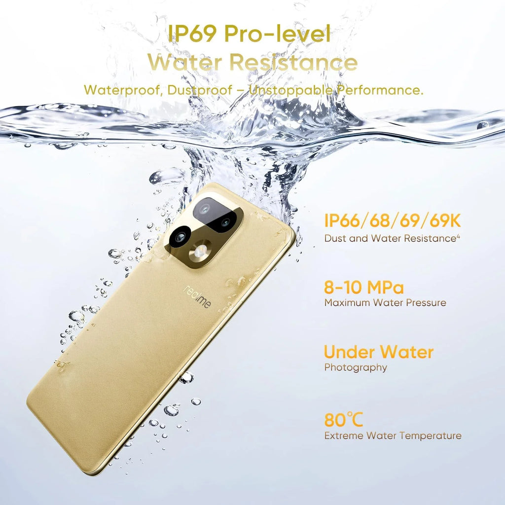 Realme 16 Pro+ 5G – Smartphone 8/12+256/512 Go, Écran AMOLED 144Hz, Batterie 7000 mAh, Charge 80W, Appareil Photo 200 MP