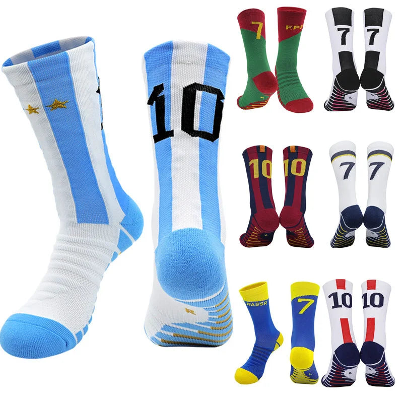 Chaussettes de Football Unisexe – Respirantes, Antidérapantes, Séchage Rapide | Enfant & Adulte