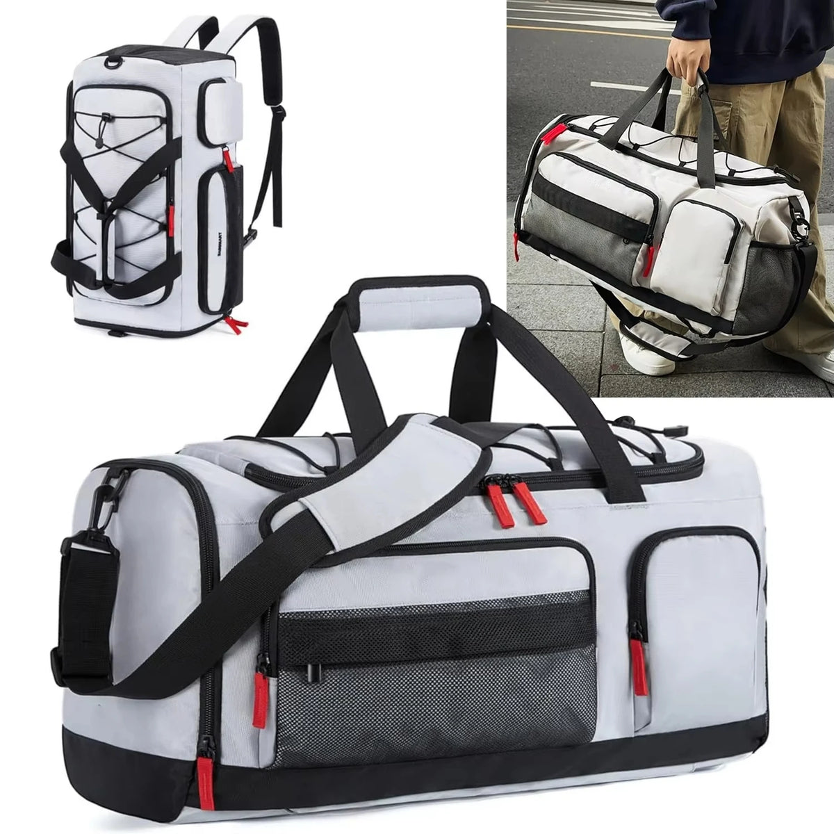 Yoga Travel Gym Backpack Luggage Bag for Women Men Fitness Training Dry Wet Shoes Pocket Outdoor Sports Swimming Daypack Bags