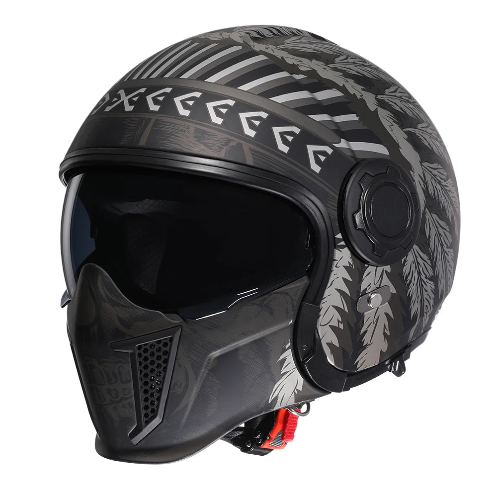 Casque Moto Modulable CYRIL OP12A – Double Visière, Homologué DOT & ECE, Boucle Rapide, Homme & Femme
