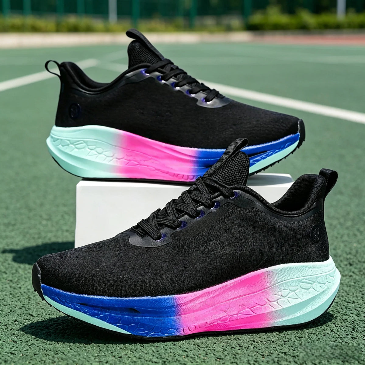 New trendy sports shoes  Carbon plate anti-twist elastic rebound basketball shoes  Summer marathon shock absorbing student racing shoes  Comfortable sports shoes with anti slip function for casual use