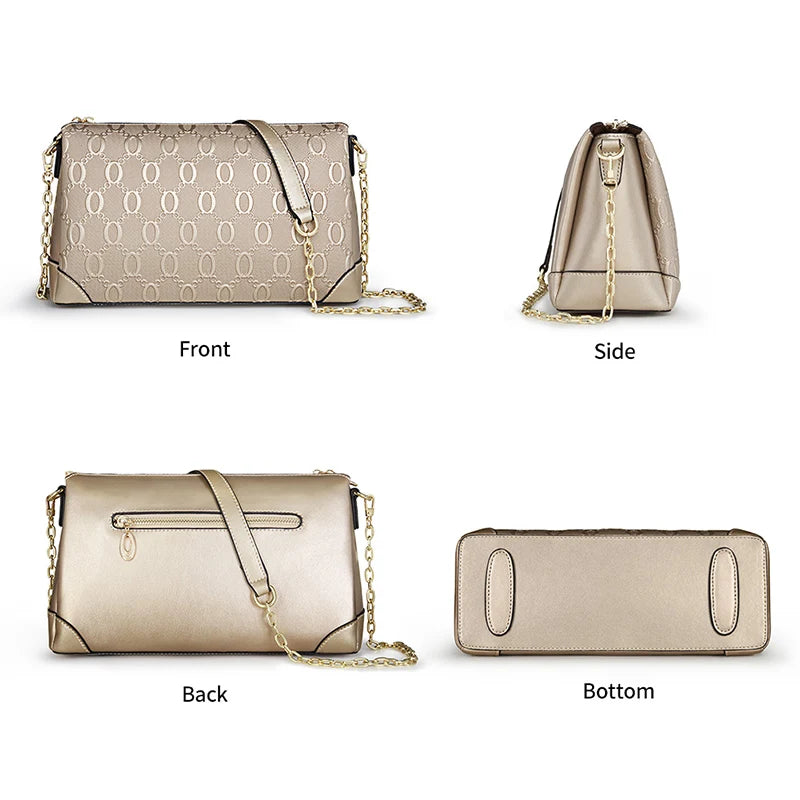 FOXER Signature Cowhide Leather Women's Shoulder Bag 2026 New Female Crossbody Bag Luxury Large Capacity Chain Handbag Purse