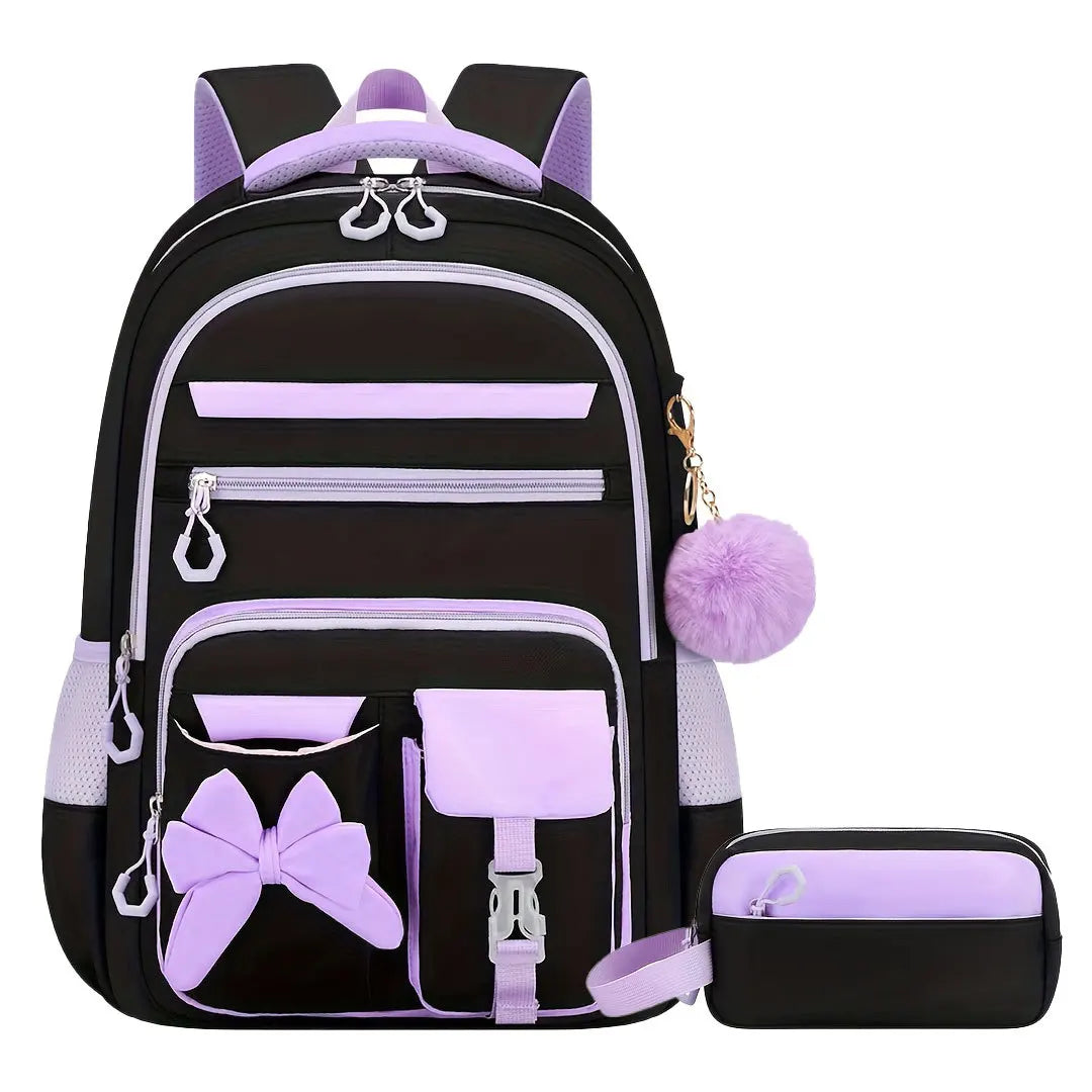 Cute Student Backpack 3pcs/set Primary Schoolbag Rabbits and Quicksand Kawaii Student Backpack Teenage Girls Handbag Rucksack