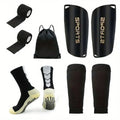 5-Piece Set of Outdoor Sports Football Socks + Shin Guards + Shin Socks + Bandages + Storage Bag