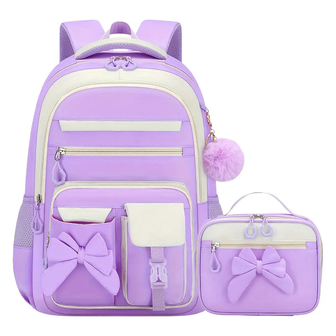 Cute Student Backpack 3pcs/set Primary Schoolbag Rabbits and Quicksand Kawaii Student Backpack Teenage Girls Handbag Rucksack