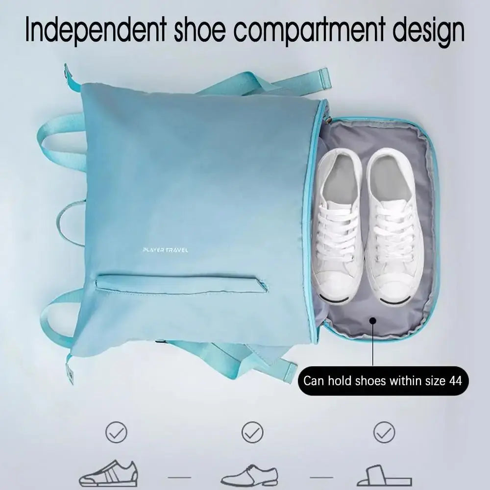 Women Dry And Wet Separation Travel Bags Gym Fitness Backpack Lightweight Waterproof Swim Yoga Sports with Shoe Compartment