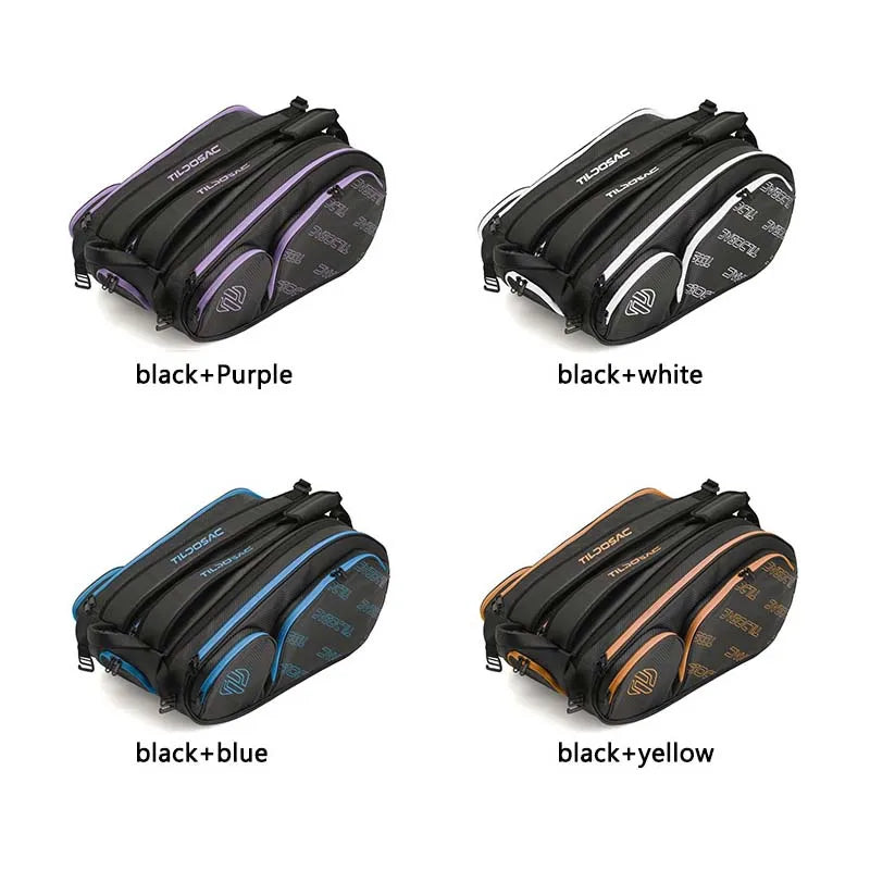 Detachable Pickleball Padel Bag Men Women Insulated Shoes Compartment Pickleball Paddles Racket Backpack Outdoor Gym Sport Bags