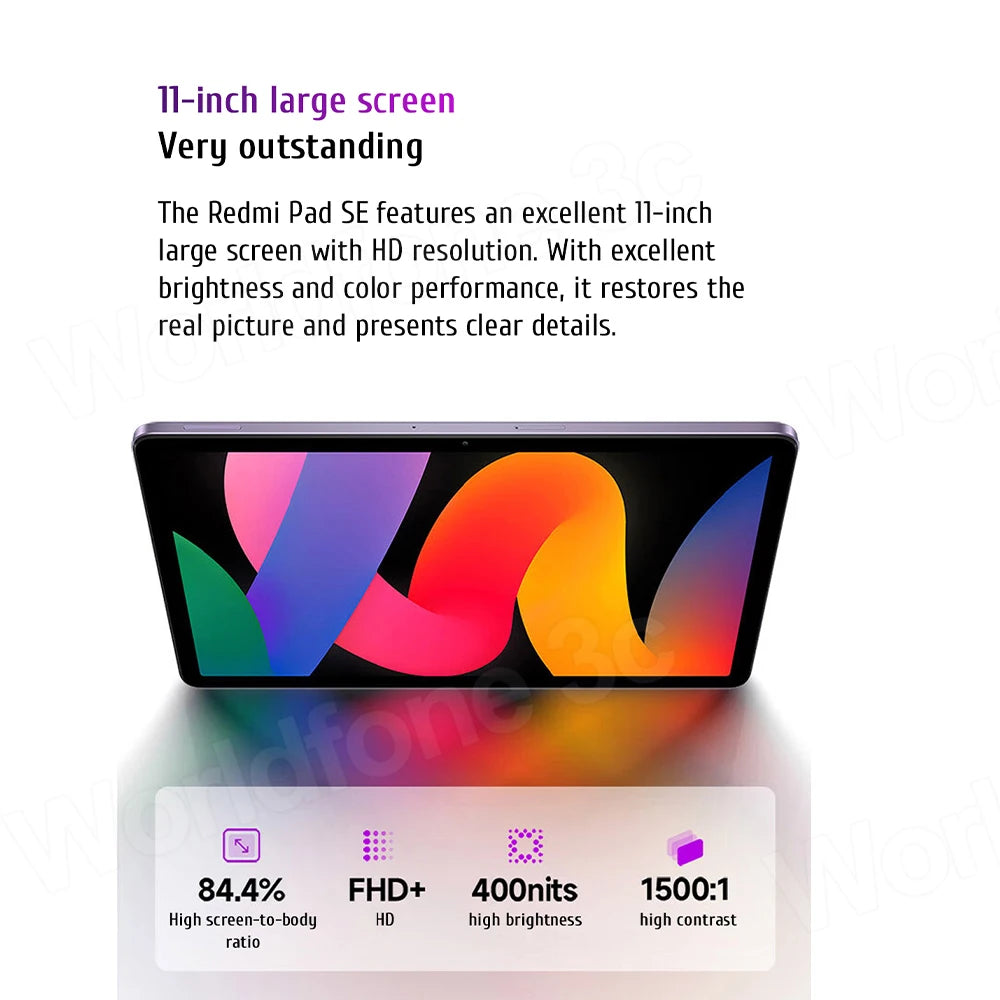 Xiaomi Redmi Pad SE – Tablette 11" 90Hz, Snapdragon 680, 8000mAh, ROM Mondiale