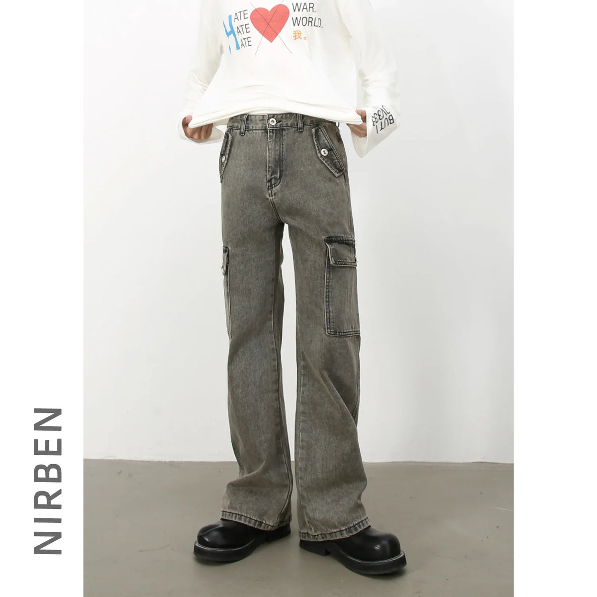 Jean American High Street Homme – Style Workwear Retro Coupe Droite Loose | Tendance 2026
