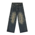 Jean Cargo Multi-Poches Homme – Style Workwear American Wash Denim