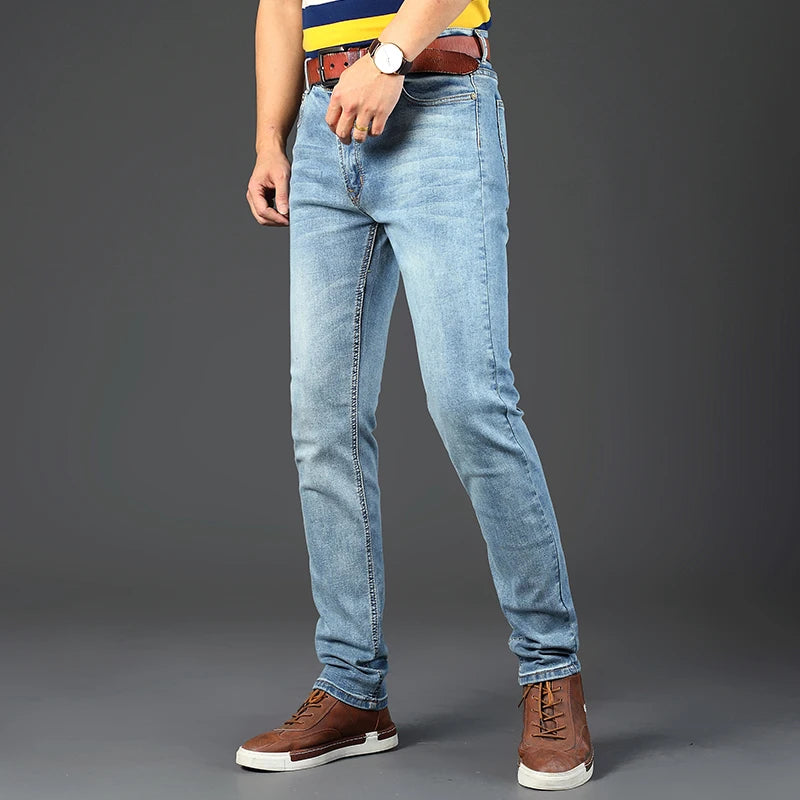 Jean Business Casual Homme Coupe Droite Stretch – Style Classique Toutes Saisons