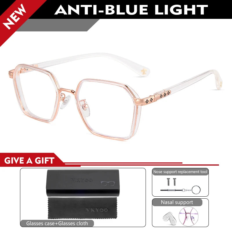 Lunettes Carrées Anti-Lumière Bleue CAIDERONI – Homme & Femme, Prescription Personnalisable