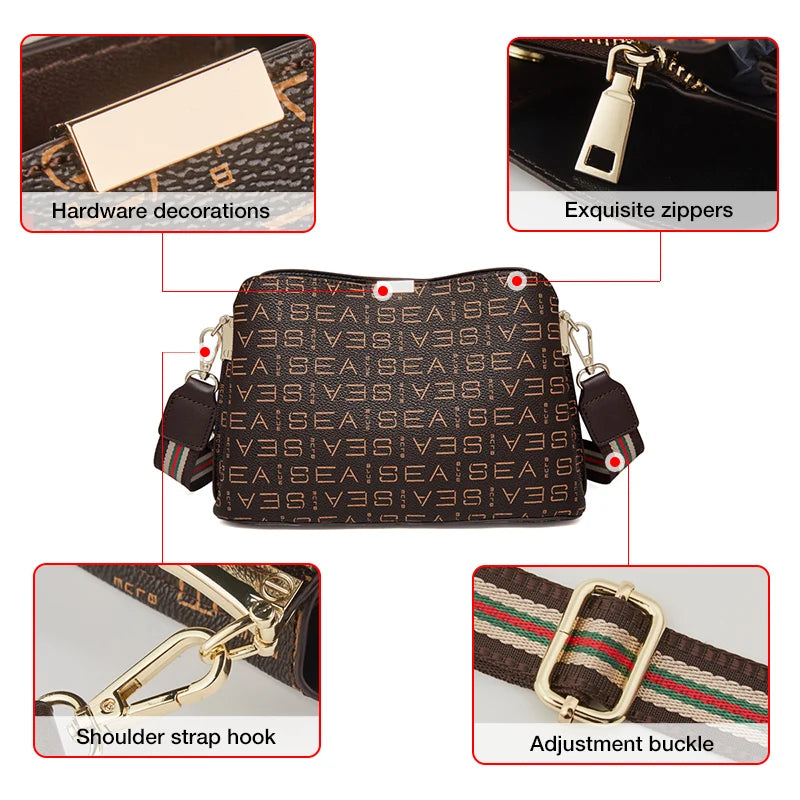 FOXER Women's Shoulder Bag PVC Leather Casual Tote Bag Large Capacity Retro Female Bucket Bag Office Work Crossbody Bag Purse