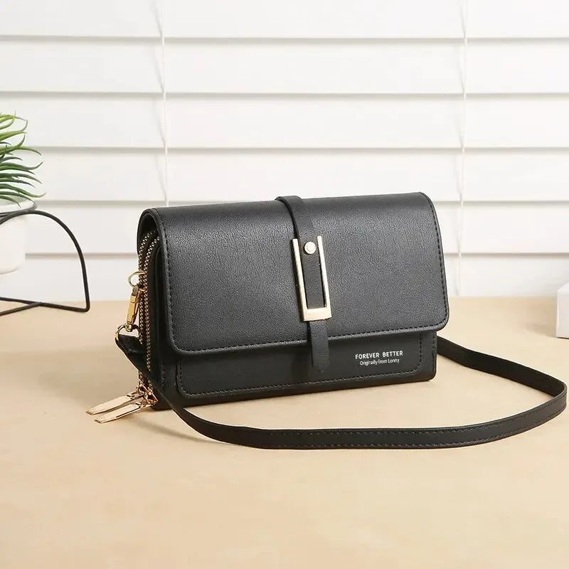 Mini Sac à Bandoulière Carré Femme — Style Rétro Tendance, PU, Multifonction