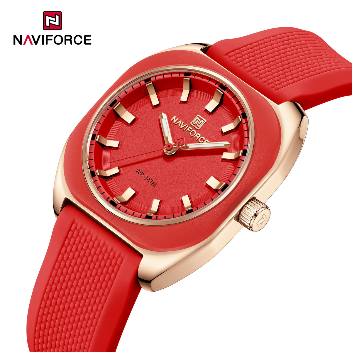 NAVIFORCE NF5061 – Montre Femme Élégante Quartz Silicone, Style Casual & Fashion