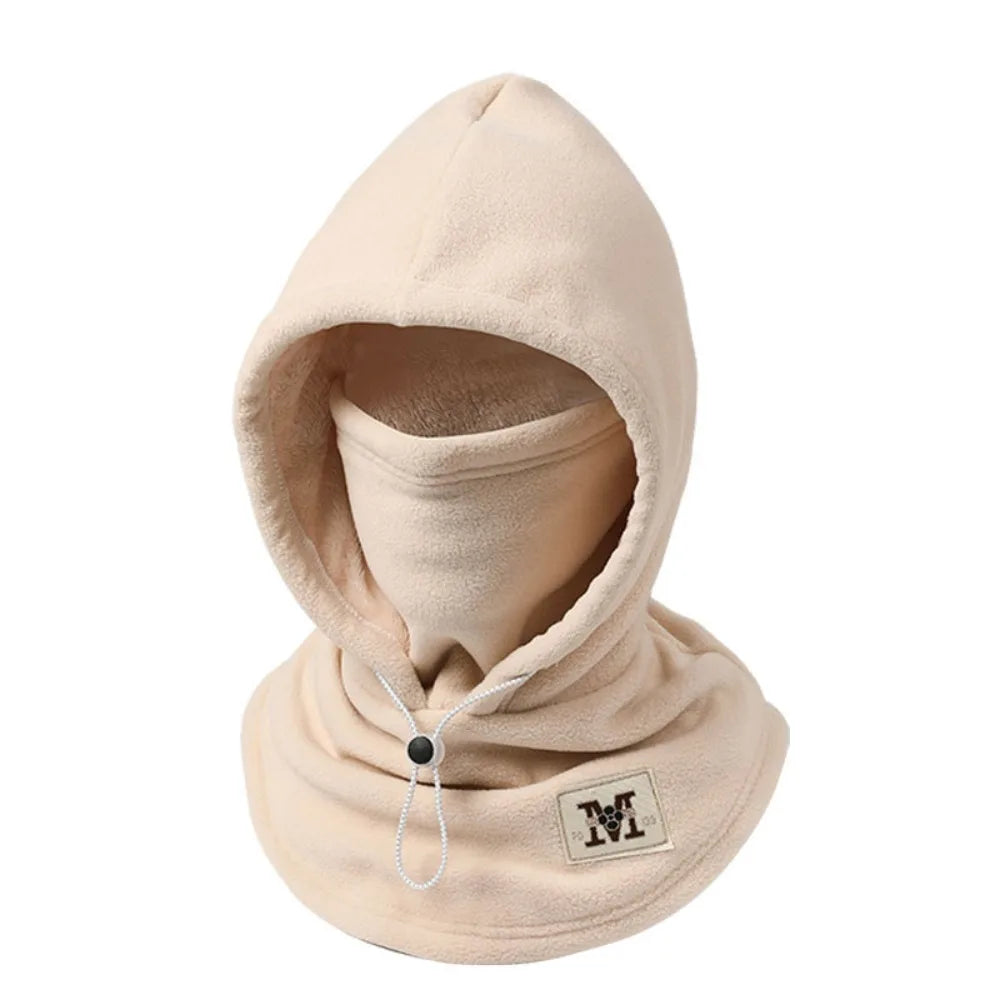 Bonnet polaire unisexe avec cache-cou et protection des oreilles