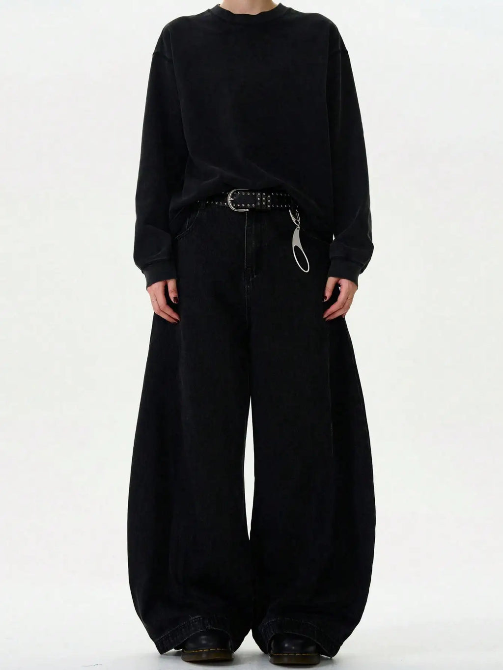 Jean Baggy Wide Leg Homme Loose Punk Streetwear Coupe Courbe 5 Coloris XS-XXL
