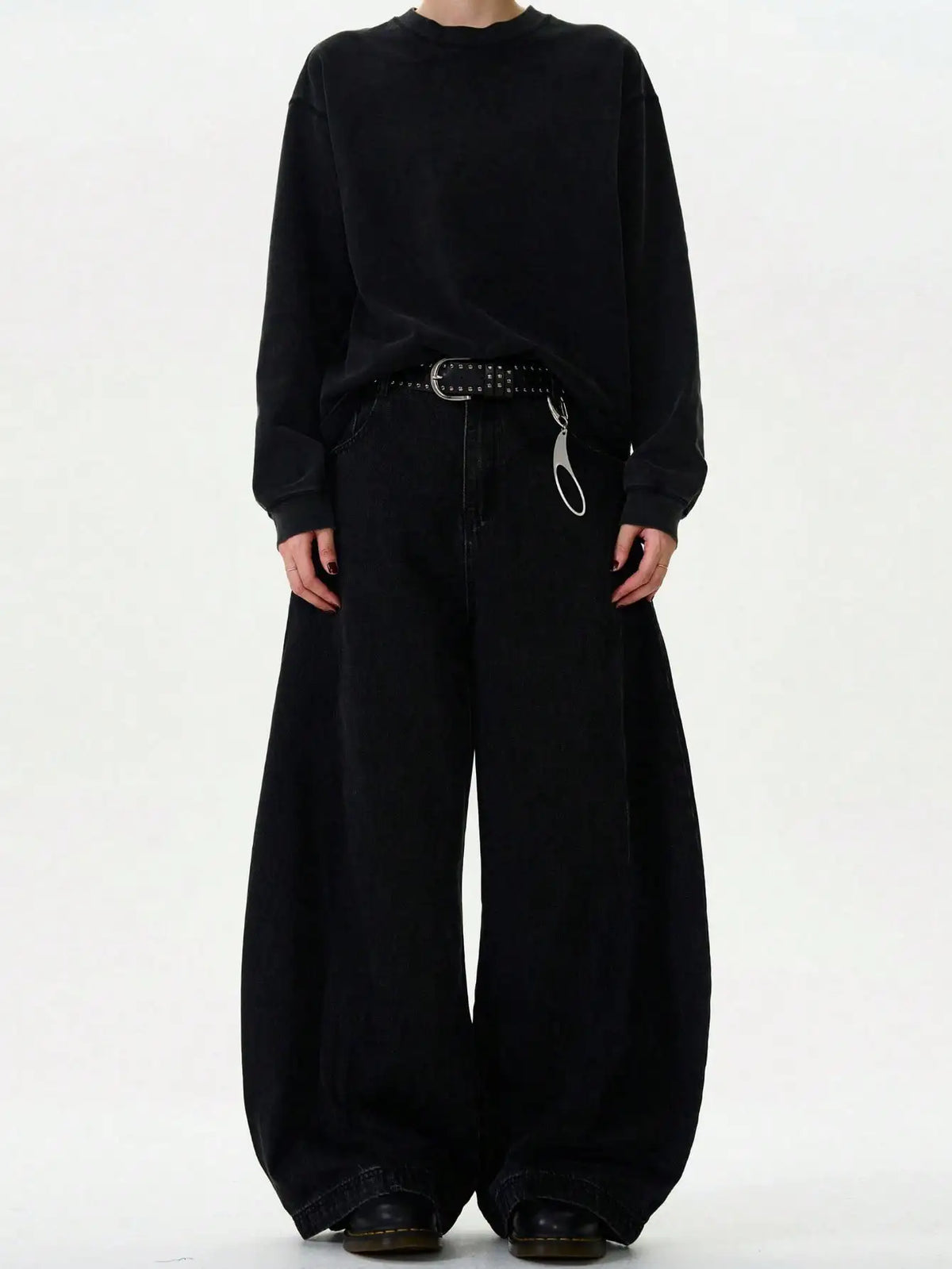 Jean Baggy Wide Leg Homme Loose Punk Streetwear Coupe Courbe 5 Coloris XS-XXL