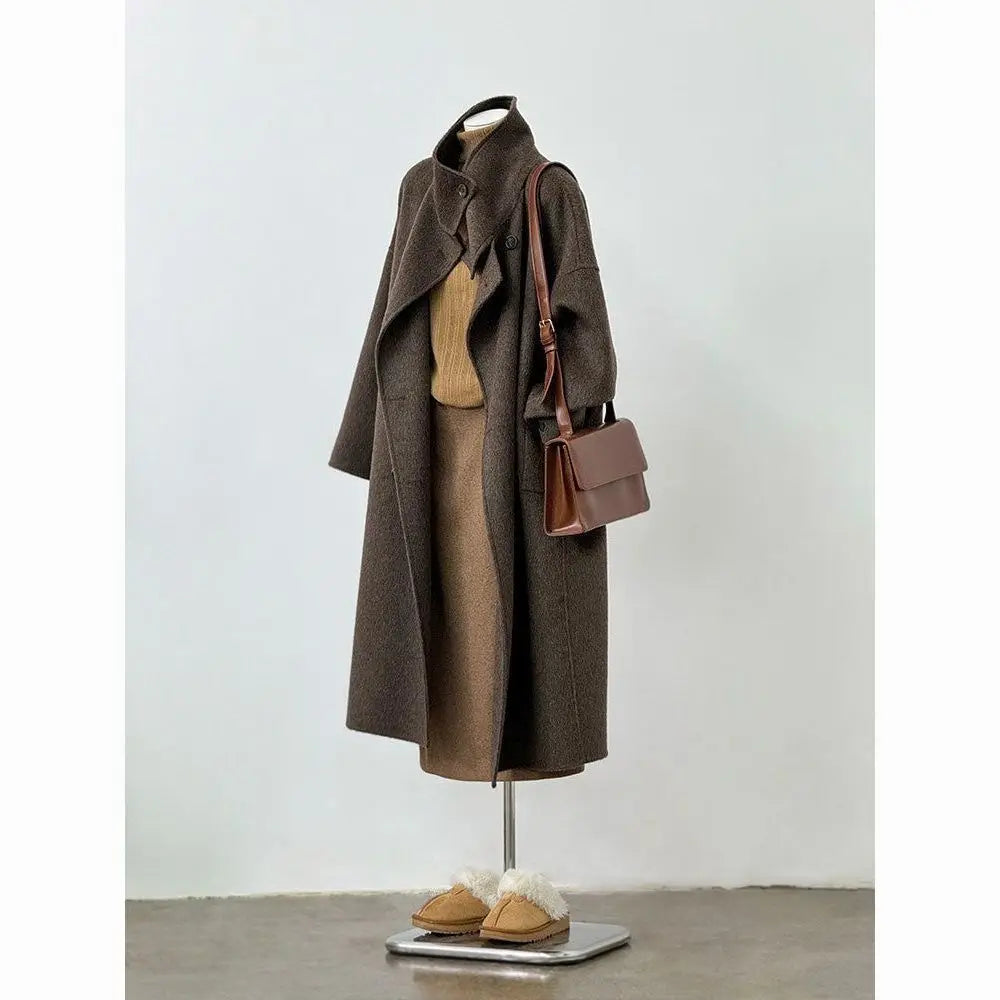 Manteau Long en Laine Style Hepburn – Femme Automne/Hiver 2025