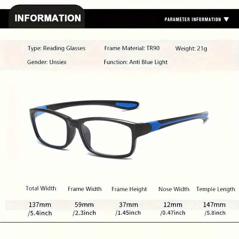 Lunettes de Lecture Sport Unisexe – Verres Polycarbonate (lot de 1 ou 3)