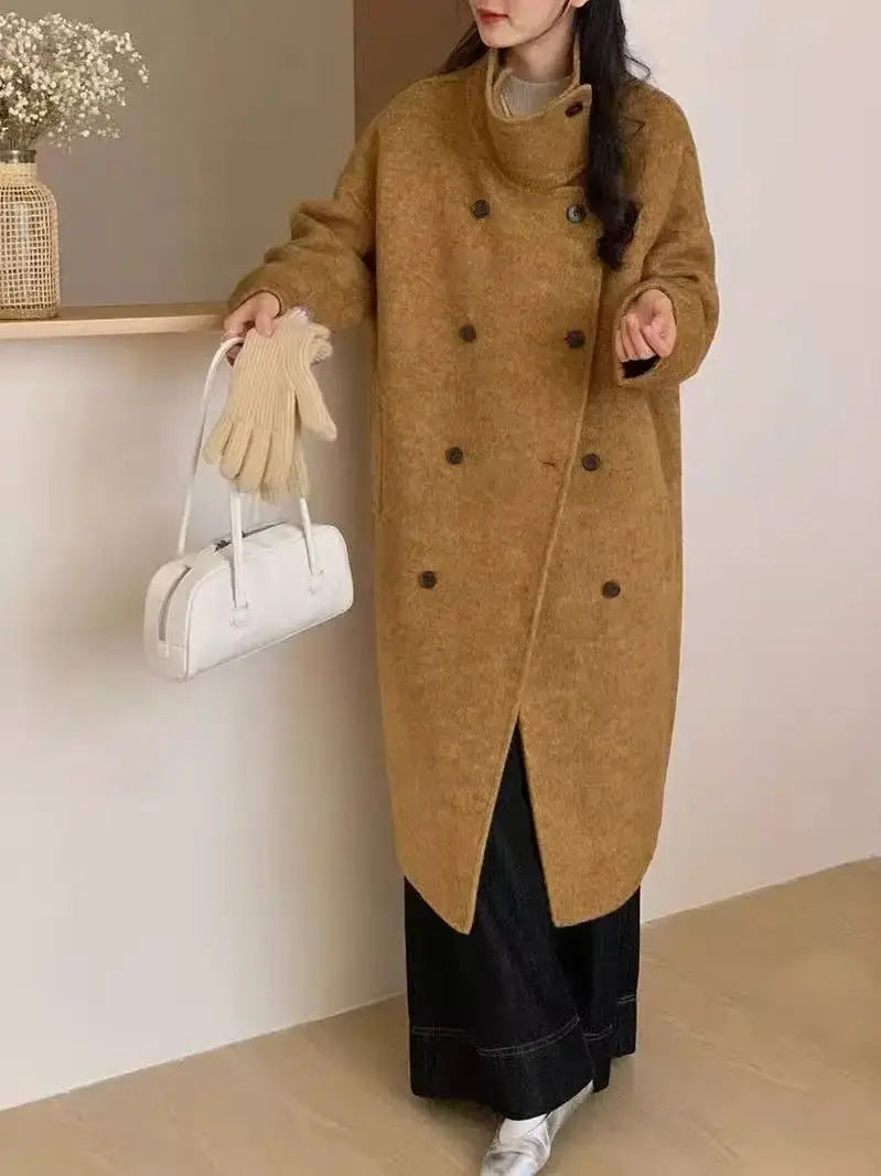 Manteau Long en Laine Style Hepburn – Femme Automne/Hiver 2025
