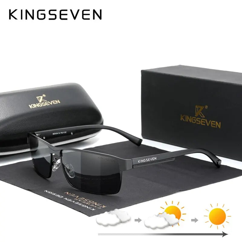 Lunettes de Soleil KINGSEVEN Polarisées Photochromiques – Anti-Reflets UV400 Conduite Mixte