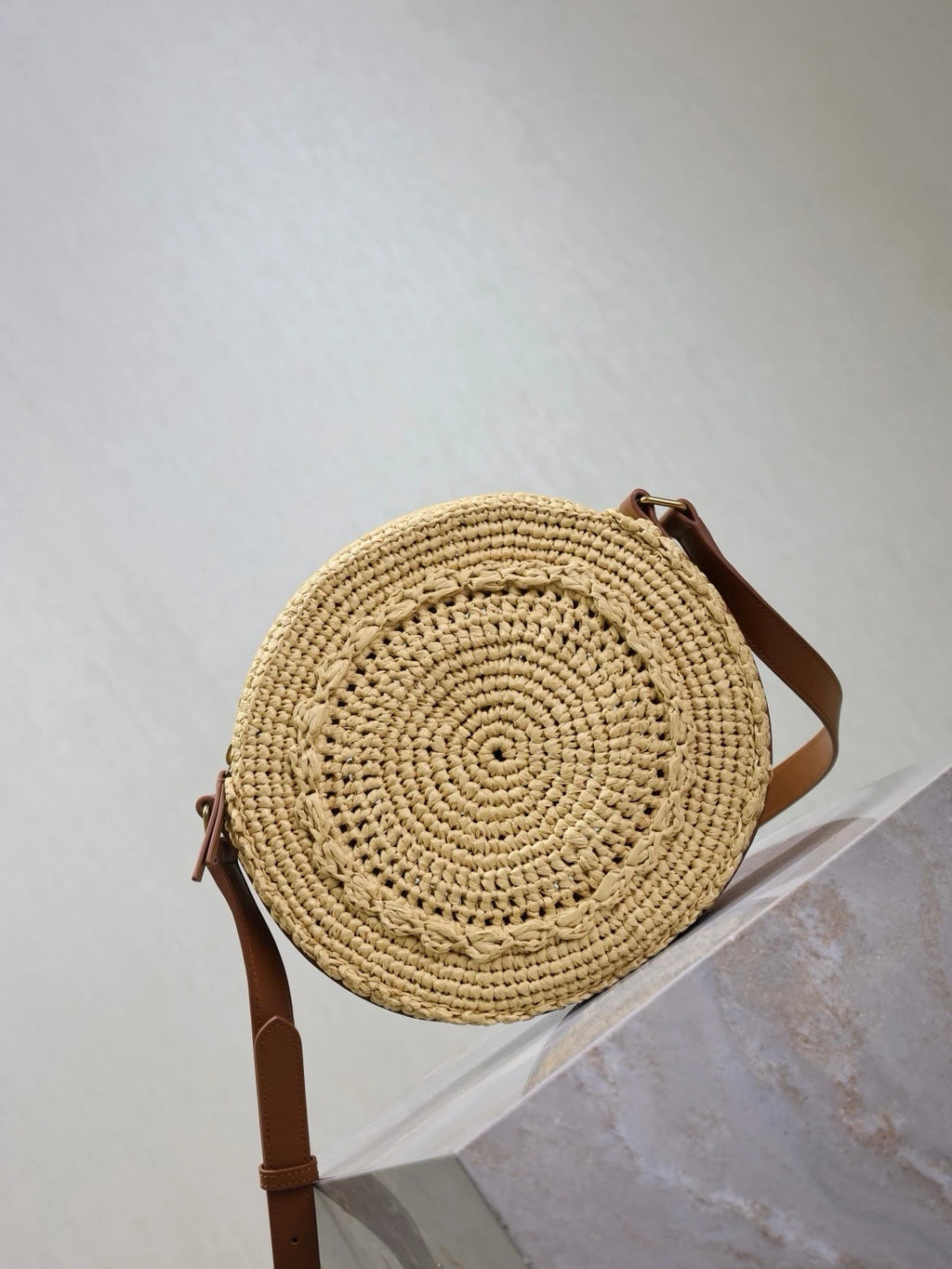 Sac Rond Artisanal en Paille – Sac À Main & Bandoulière Femme