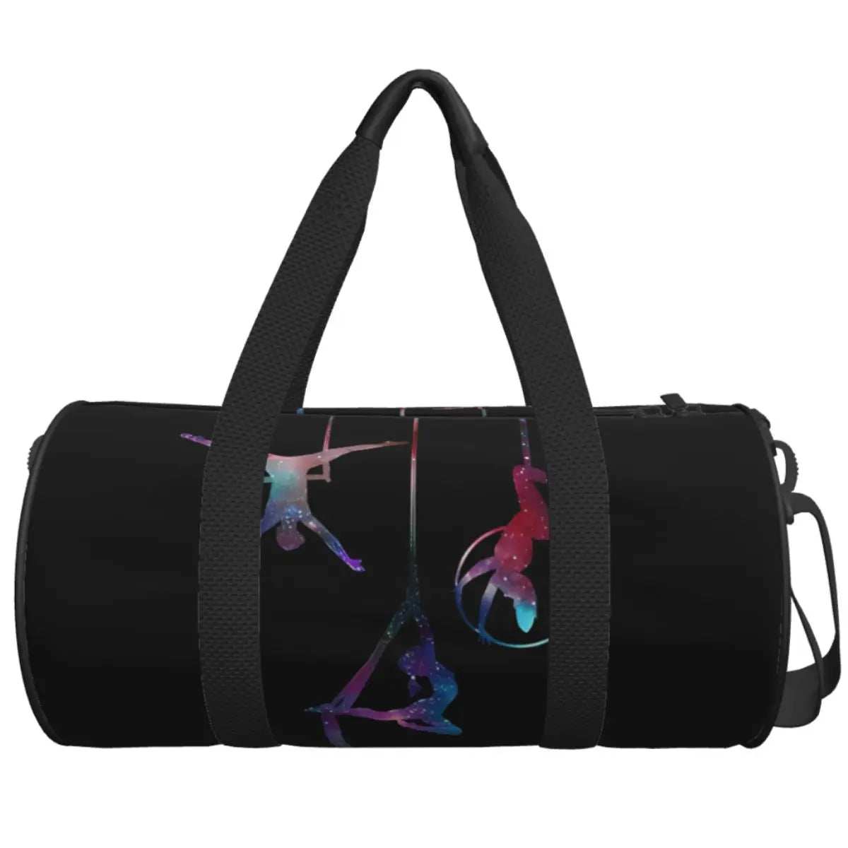 Gymnastics Girl Colorful Pattern Modern Sport Gym Bag Training Sports Bags Men with Shoes Retro Fitness Bag Weekend Handbags