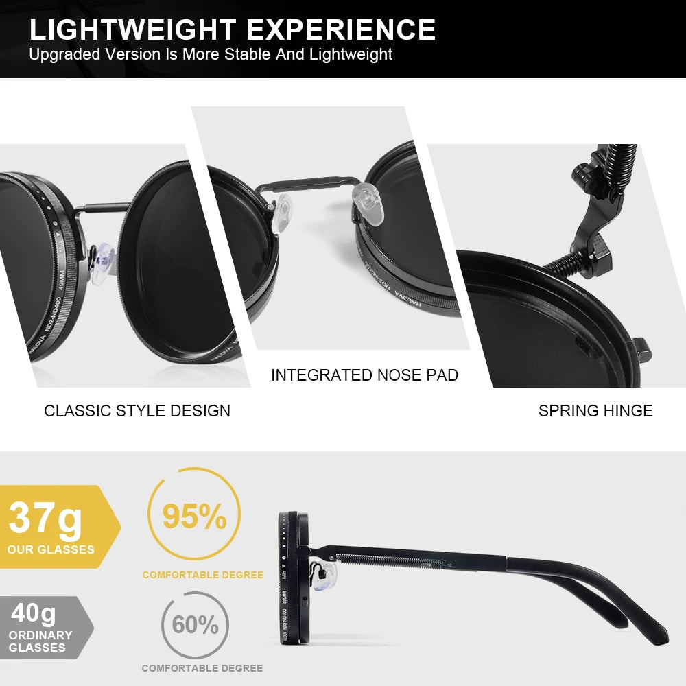 Lunettes de Soleil Polarisées CRIXALIS ND9 — Teinte Ajustable, Anti-Reflets UV400