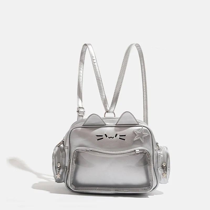 Sac Bandoulière Y2K Grande Capacité Motif Chat – Style Street Trend Femme