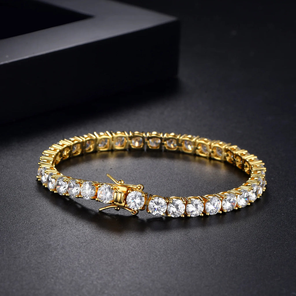 Bracelet Tennis Femme en Argent 925 – Moissanite D VVS1 Certifié GRA, Bijou Fin Élégant