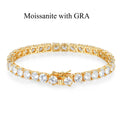 D VVS1 100% Moissanite Tennis Bracelets S925 Sterling Silver for Women Man High Quality Wedding Jewelry Accessories Fashion Gift