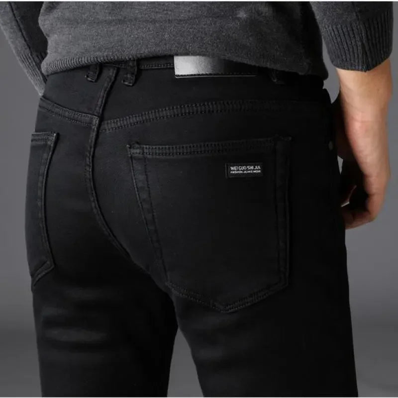 Jean Slim Homme Noir Stretch Toutes Saisons | Tailles 28-40 Smart Casual