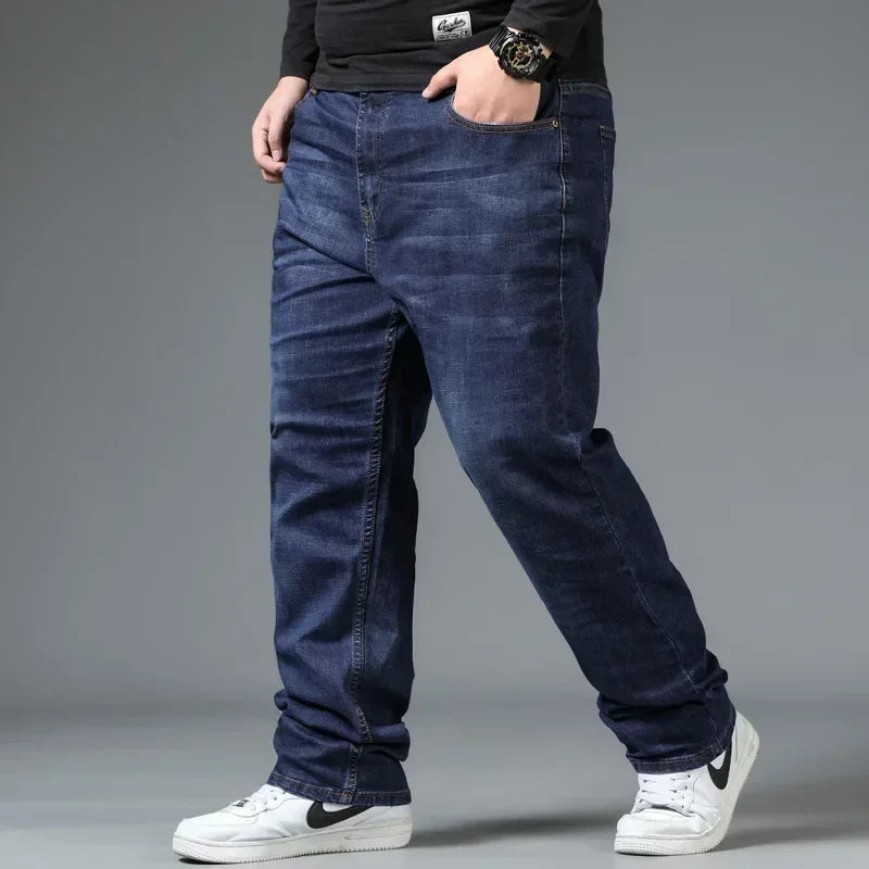 Jean Droit Homme Grande Taille Loose Smart Casual 2 Coloris Tailles 28 à 50