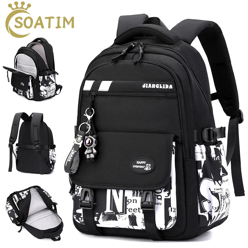 NEW Children School Bags Teenage Boys Kids Backpack Middle High School Students School Backpacks Outdoor Travel Book Bag Mochila
