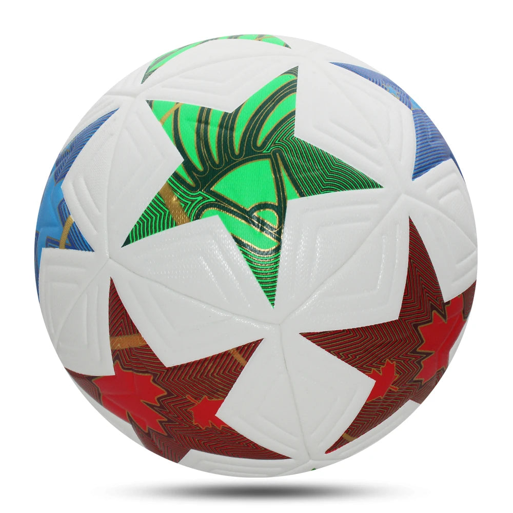 Ballon de Football Officiel Taille 5 – Matière PU Haute Qualité, Coutures Thermosoudées