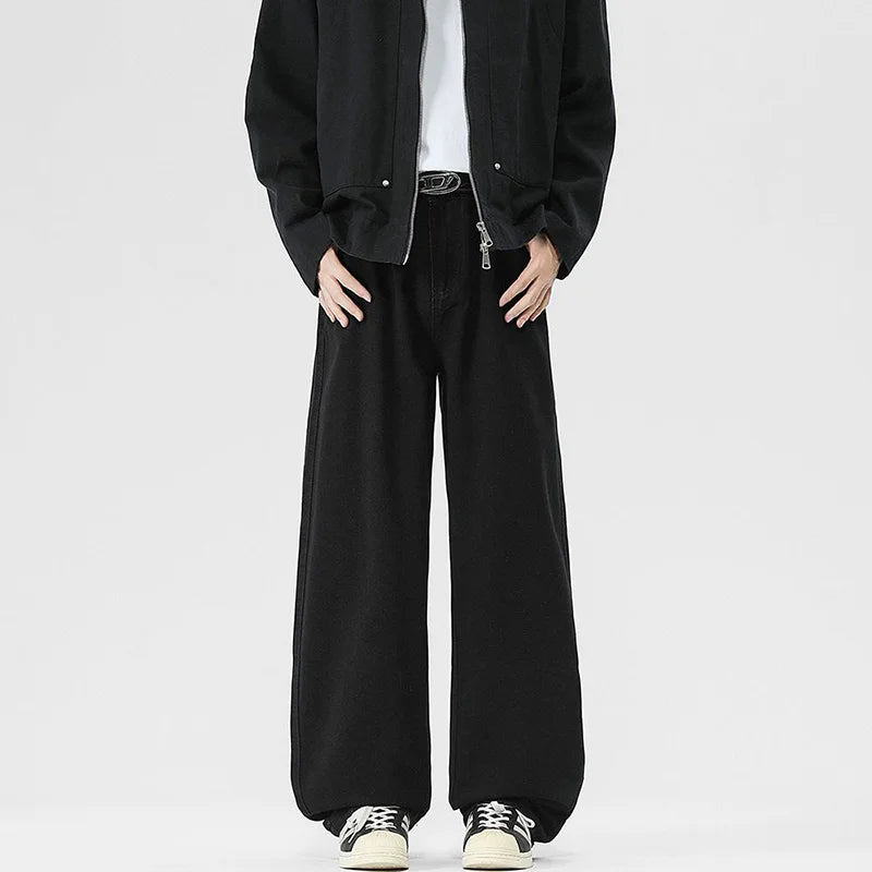 Jean Wide Leg Loose Homme Style Coréen Denim Casual Multicolore | S-XXXL
