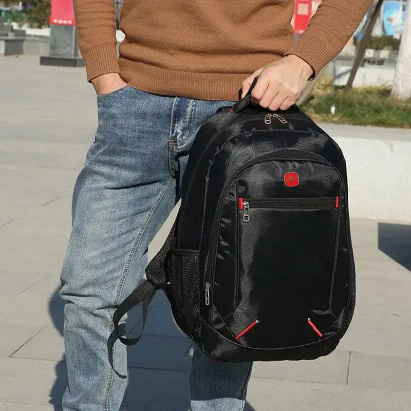 Sac à Dos Étudiant Grande Capacité – Nylon Casual Couleur Unie | Multifonction | Unisexe
