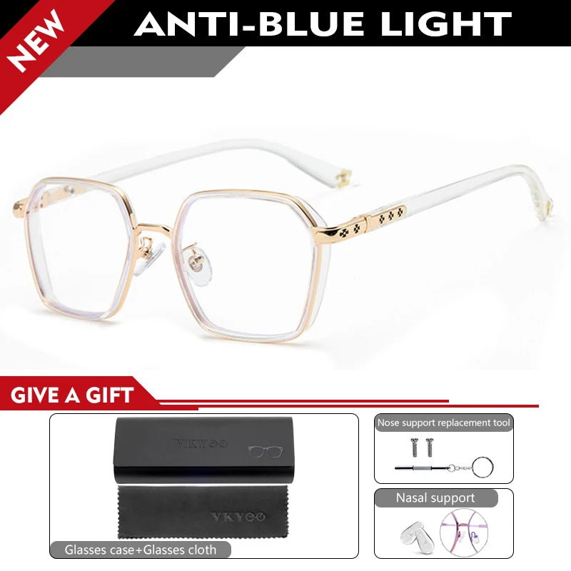 Lunettes Carrées Anti-Lumière Bleue CAIDERONI – Homme & Femme, Prescription Personnalisable