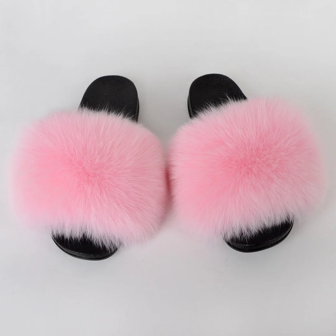 Chaussons Fourrure Femme Y2K – Claquettes Moelleuses Hiver | Anti-Dérapantes | 13 Coloris