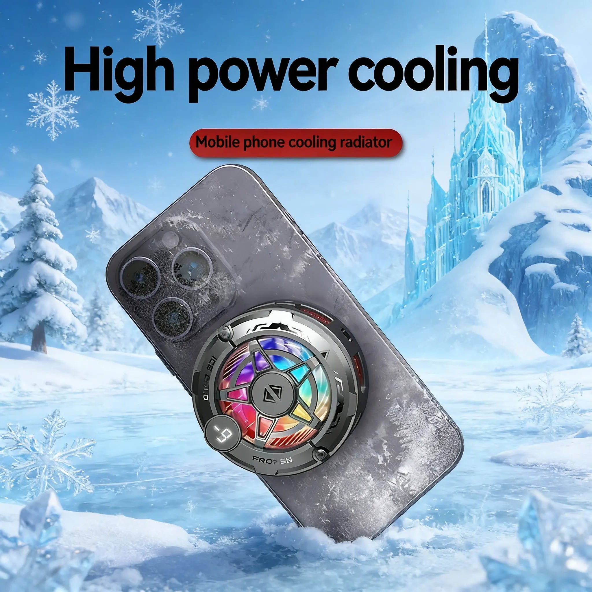 Magnetischer Universal-Smartphone-Kühler zum Anklippen – Leiser Halbleiter, Digitalanzeige, Gaming