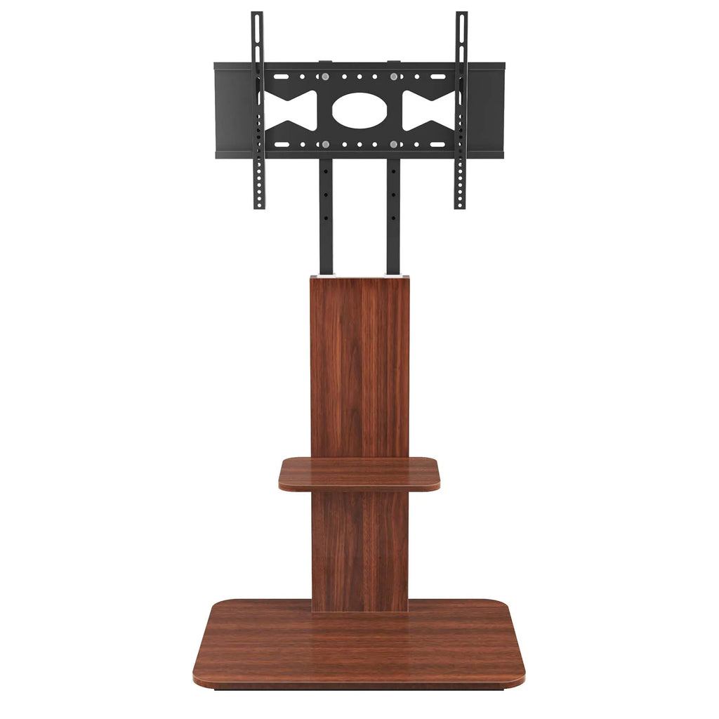 Support TV Sol Universel Unho – Hauteur Réglable | TV 32-65" | VESA 400x600 | Métal + Bois | 40 kg