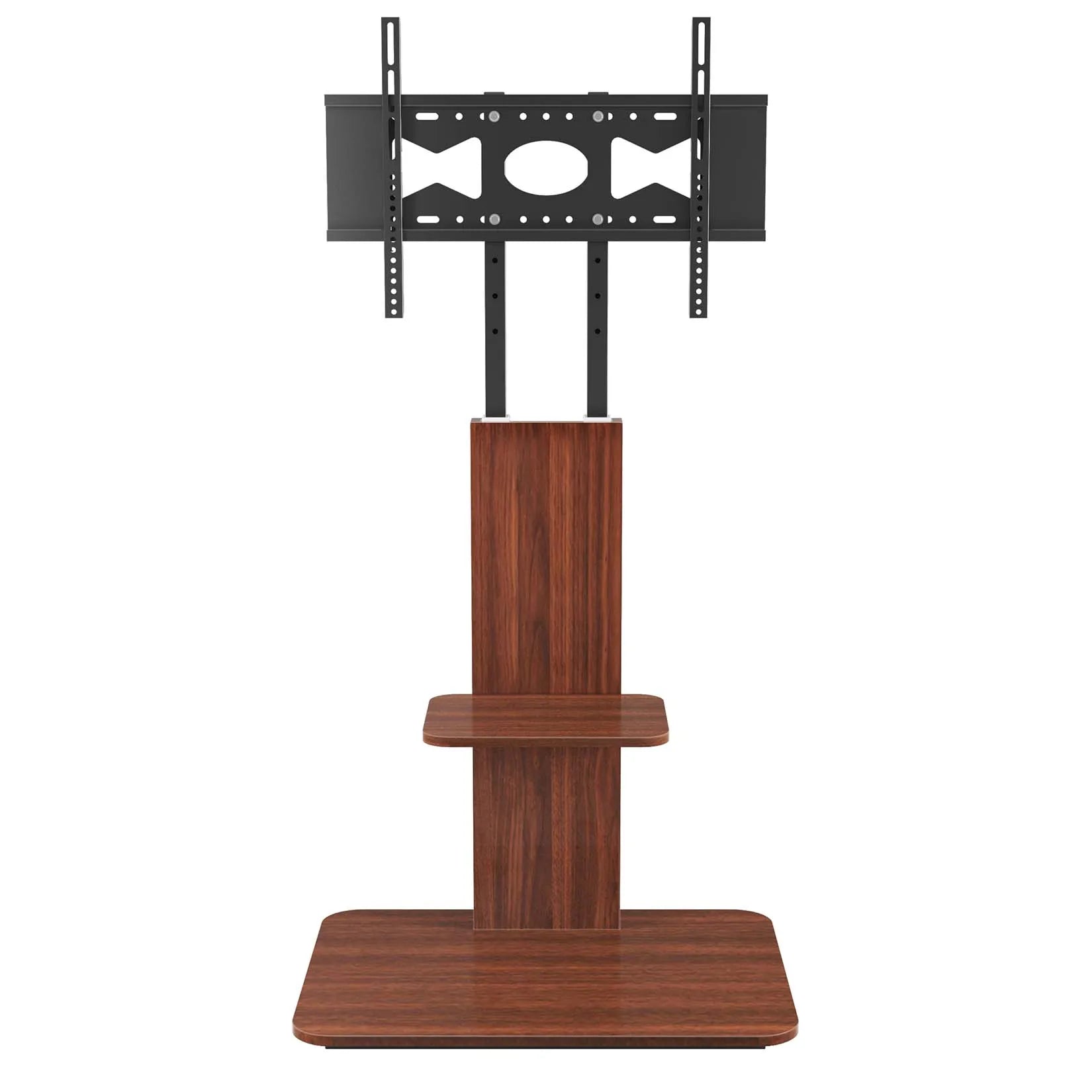 Support TV Sol Universel Unho – Hauteur Réglable | TV 32-65" | VESA 400x600 | Métal + Bois | 40 kg