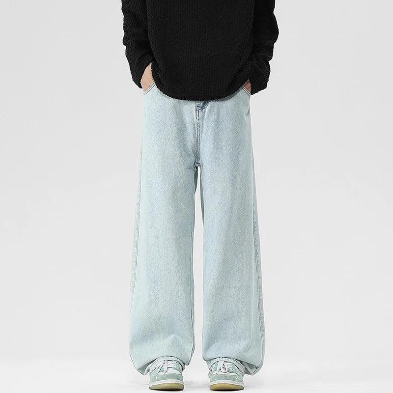 Jean Wide Leg Loose Homme Style Coréen Denim Casual Multicolore | S-XXXL