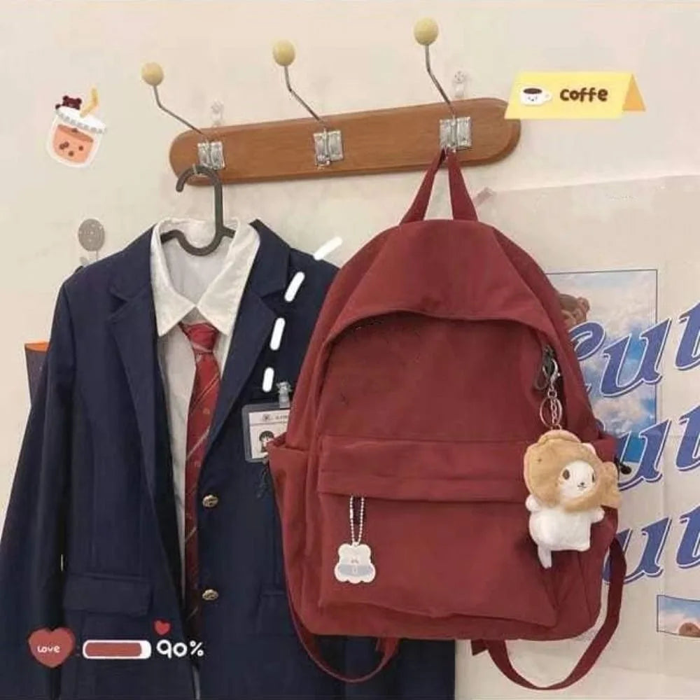 Sac à Dos Toile Broderie Marguerite – Grande Capacité | Ado & Voyage
