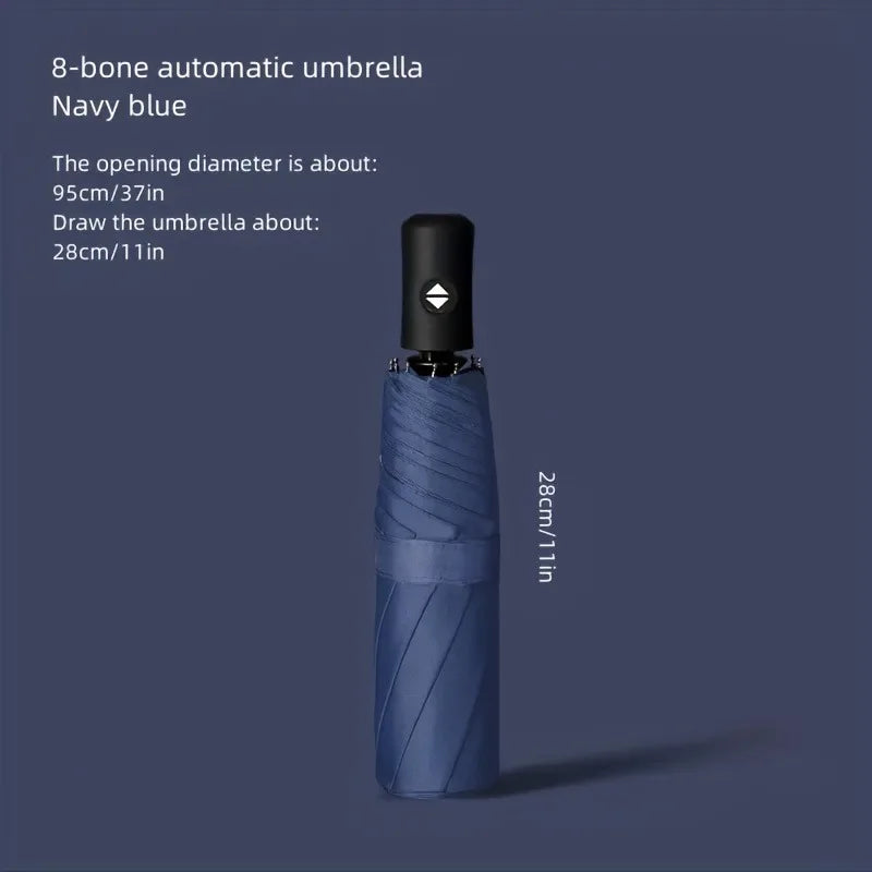 Parapluie pliant semi-automatique à 8 baleines – Unisexe