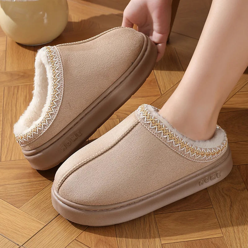 Chaussons Plateforme Femme – Fourrure Synthétique & Semelle EVA | Hiver