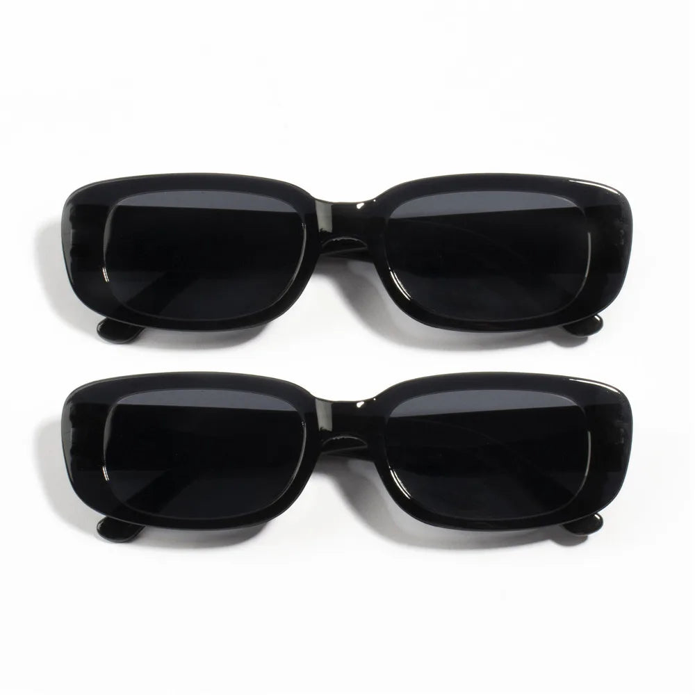 Lot de 10 Lunettes de Soleil Rectangulaires Vintage – Femme