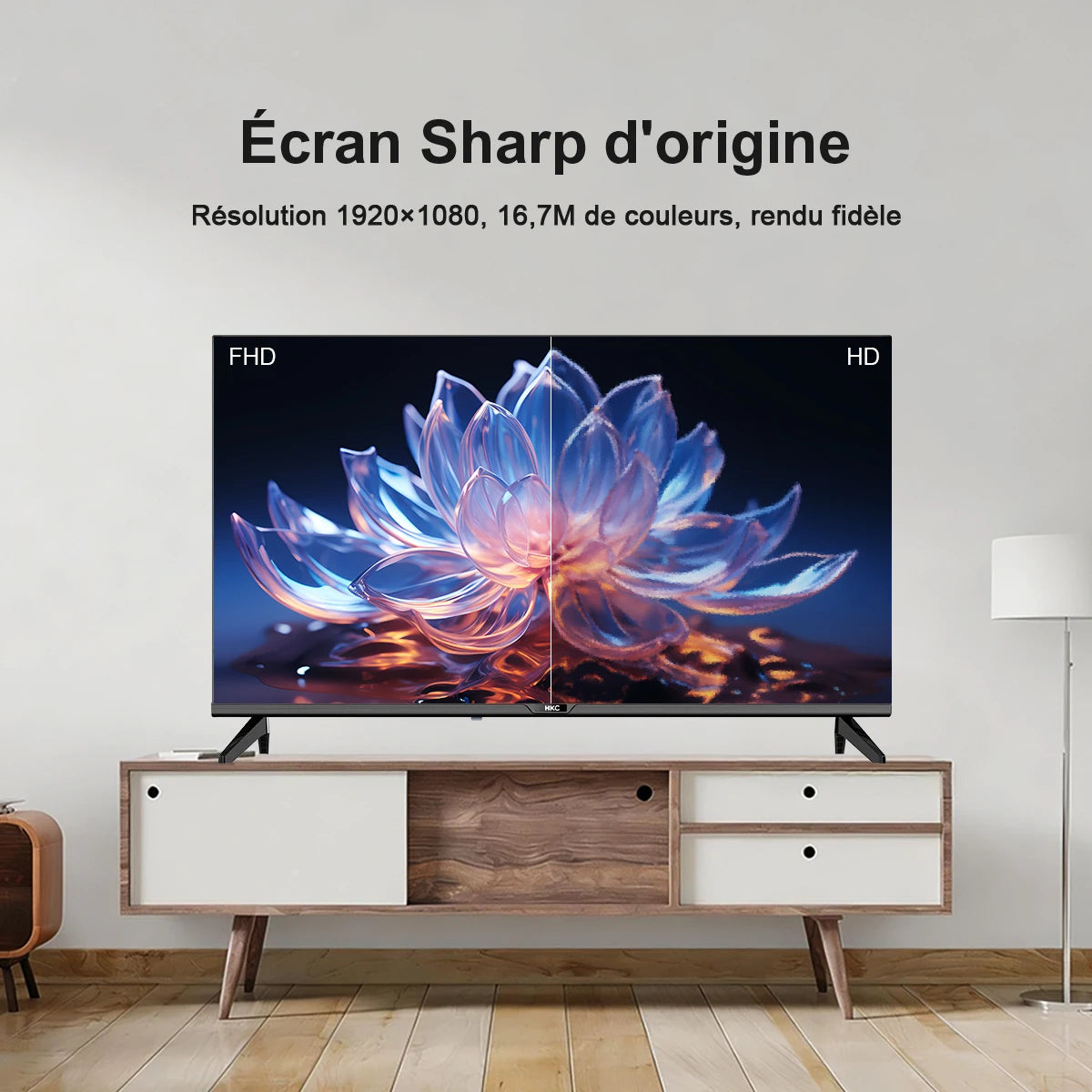 TV HKC 42" FHD Smart TV VIDAA – Dalle Sharp | HDR10 | Dolby Audio | DVB-T2/S2/C | 3x HDMI | Wi-Fi